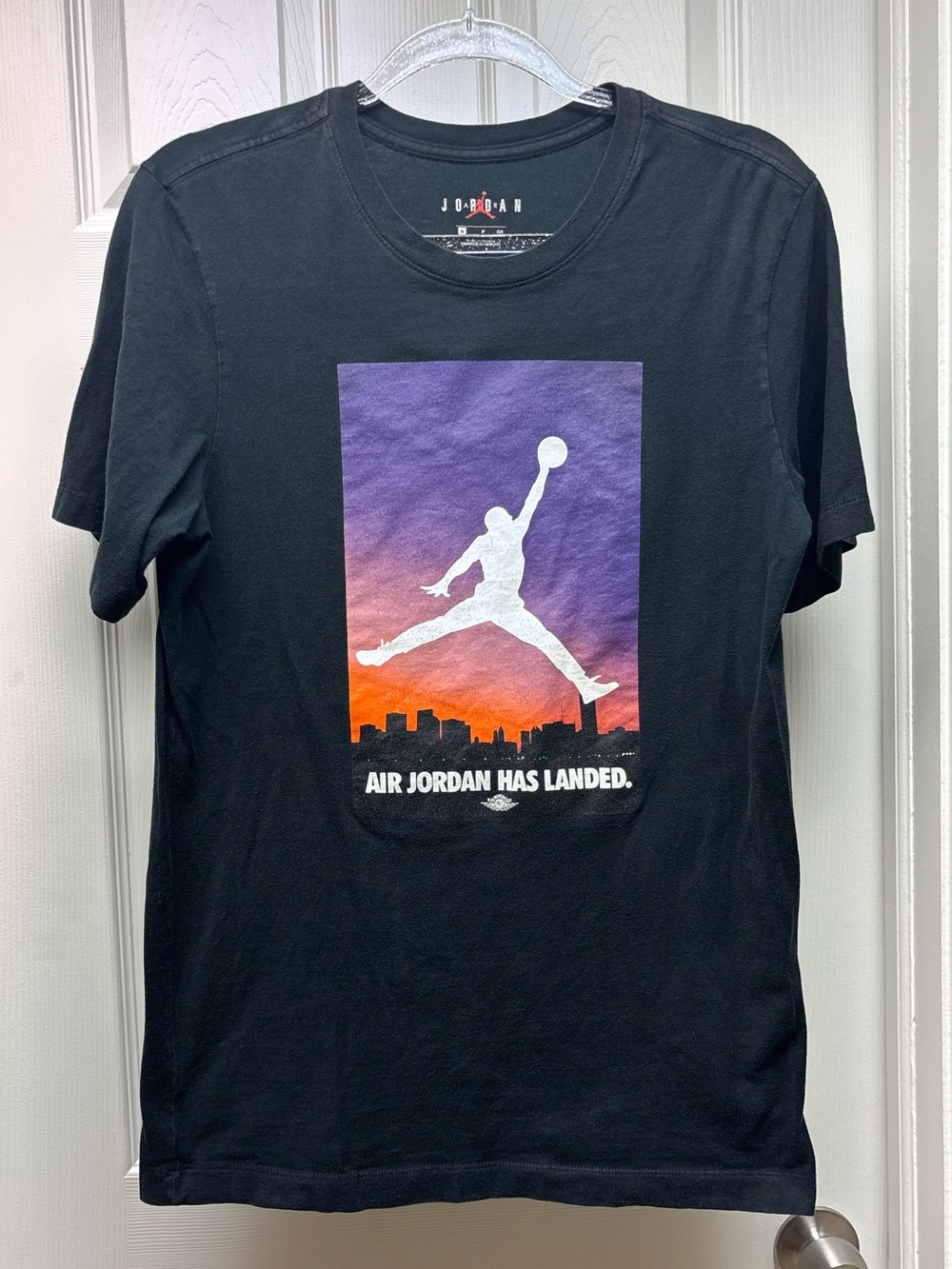 Jordan “Air Jordan Has Landed” Graphic T-Shirt Men’s Small Black 100% Cotton